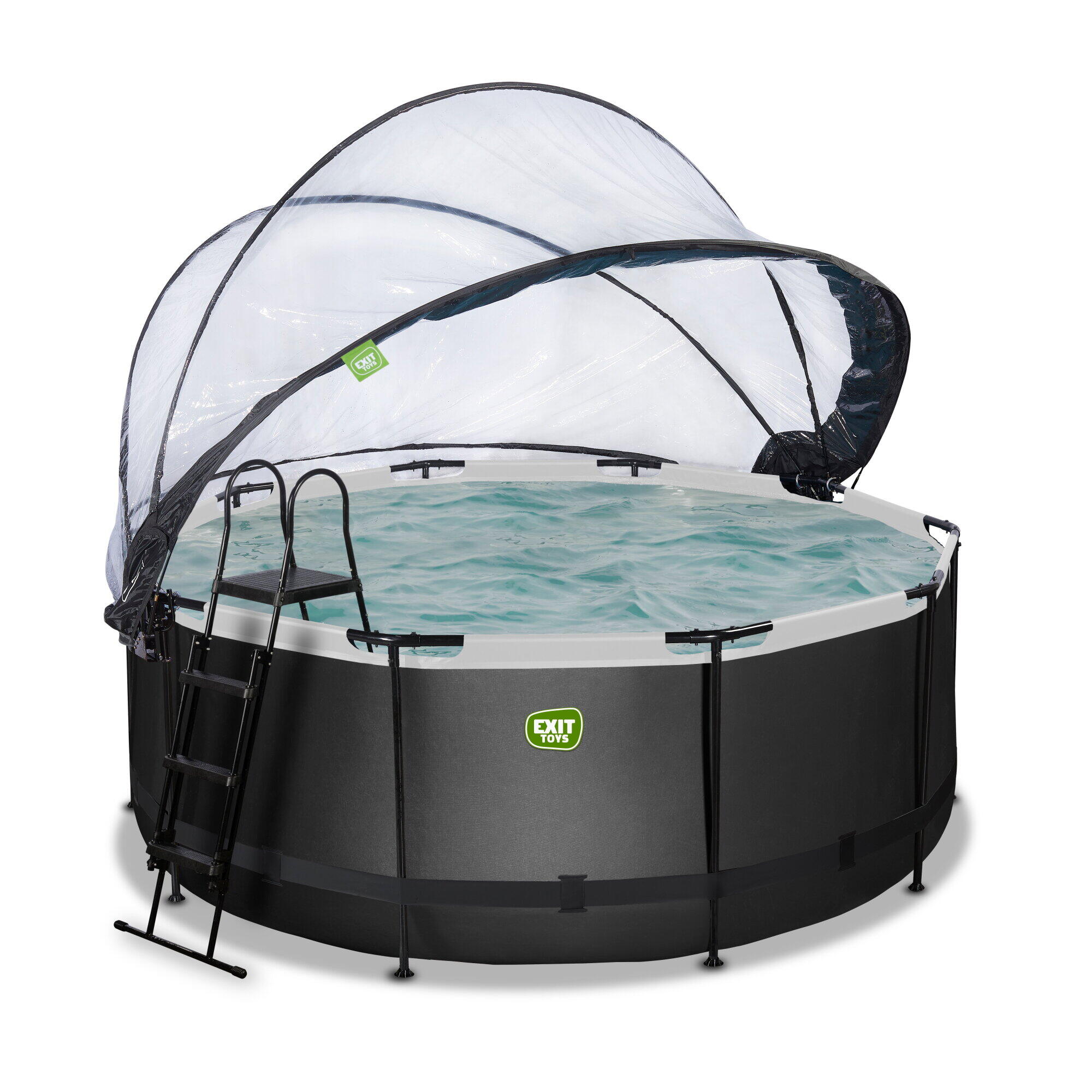 Pool ø360x122cm mit Abdeckung und Sandfilter- und Wärmepumpe 2/7