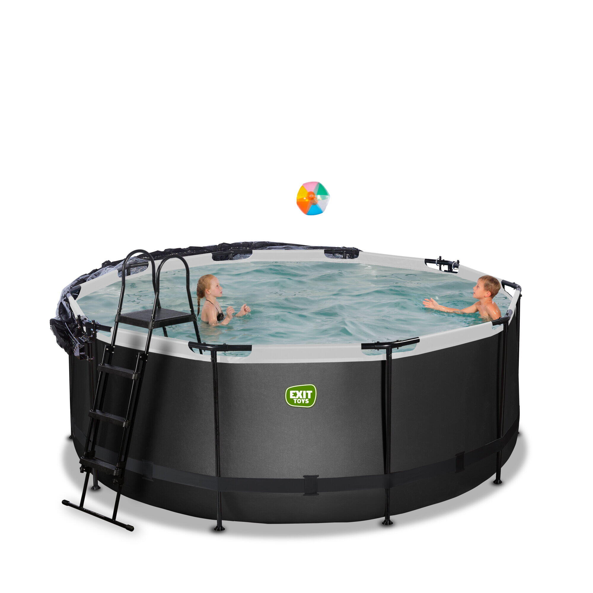 Pool ø360x122cm mit Abdeckung und Sandfilter- und Wärmepumpe 7/7
