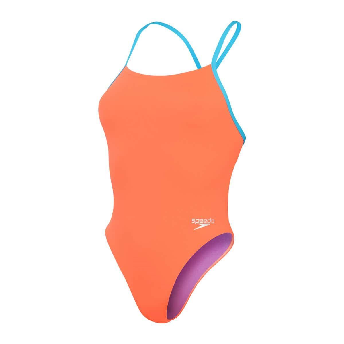 Maillot de bain Speedo Solid Tie Back Rouge 6/7