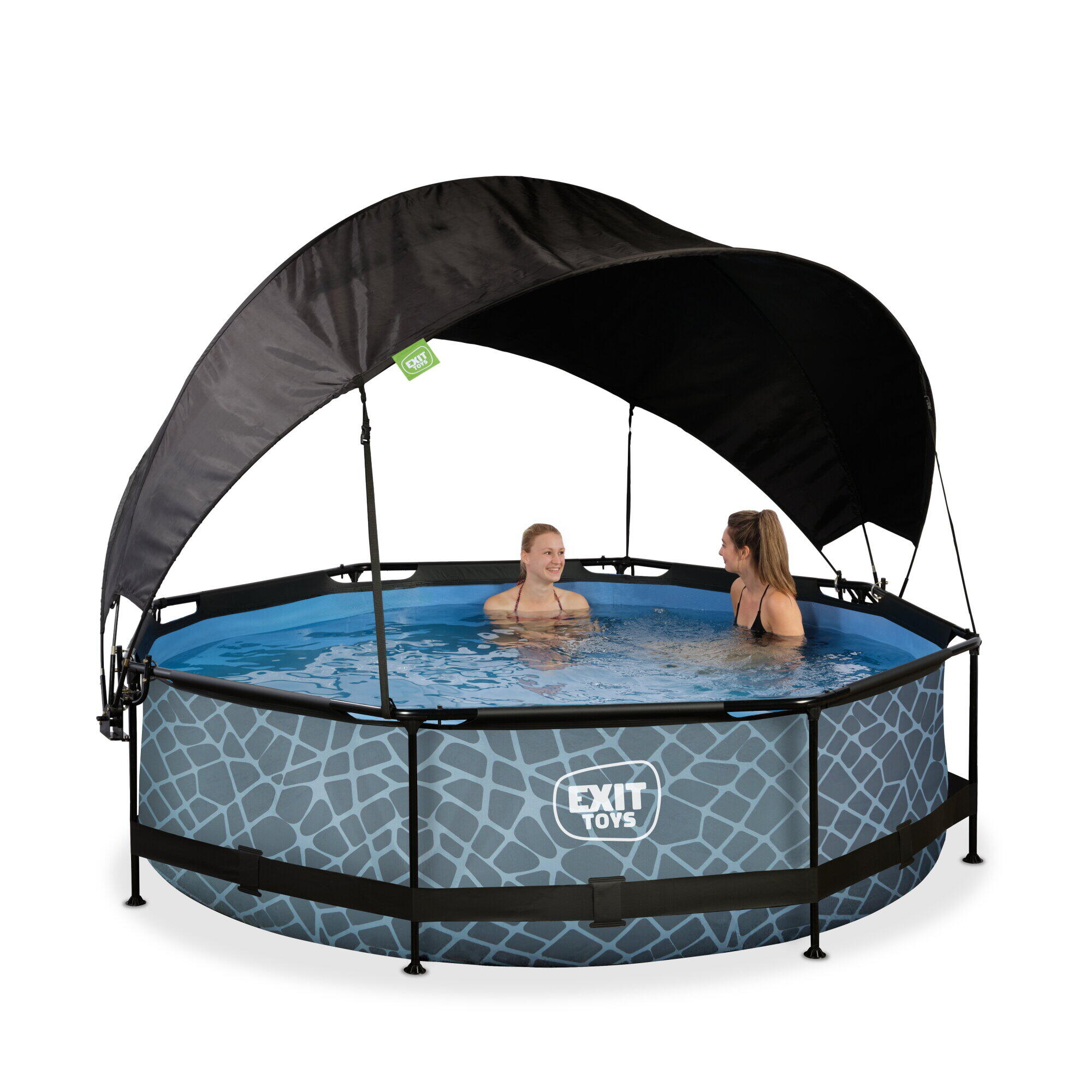 Piscine ø300x76cm avec voile d'ombrage et pompe filtrante 7/7