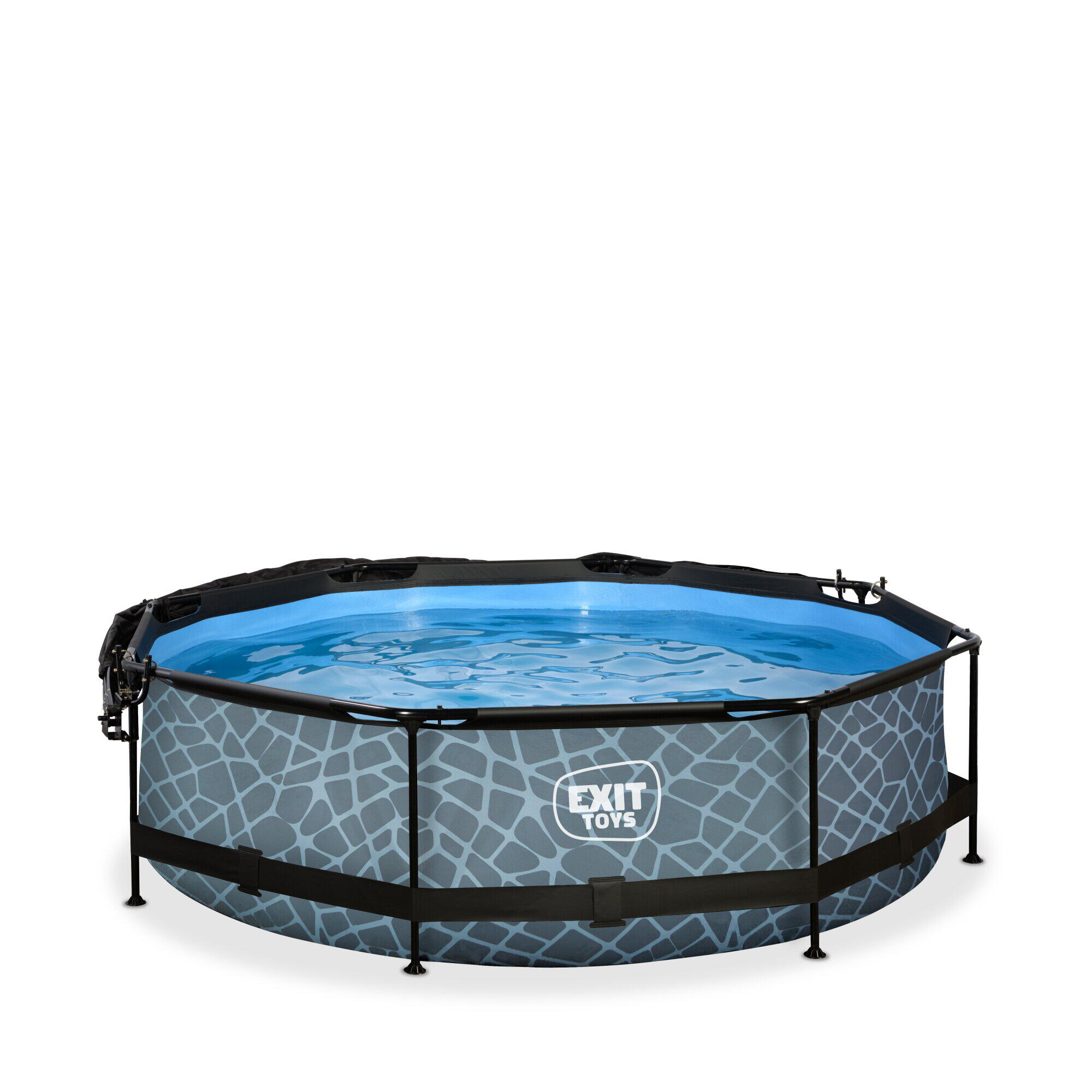 Piscine ø300x76cm avec voile d'ombrage et pompe filtrante 3/7