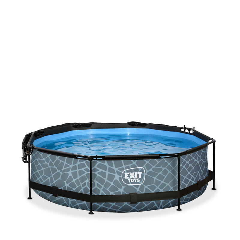 Piscine ø300x76cm avec voile d'ombrage et pompe filtrante