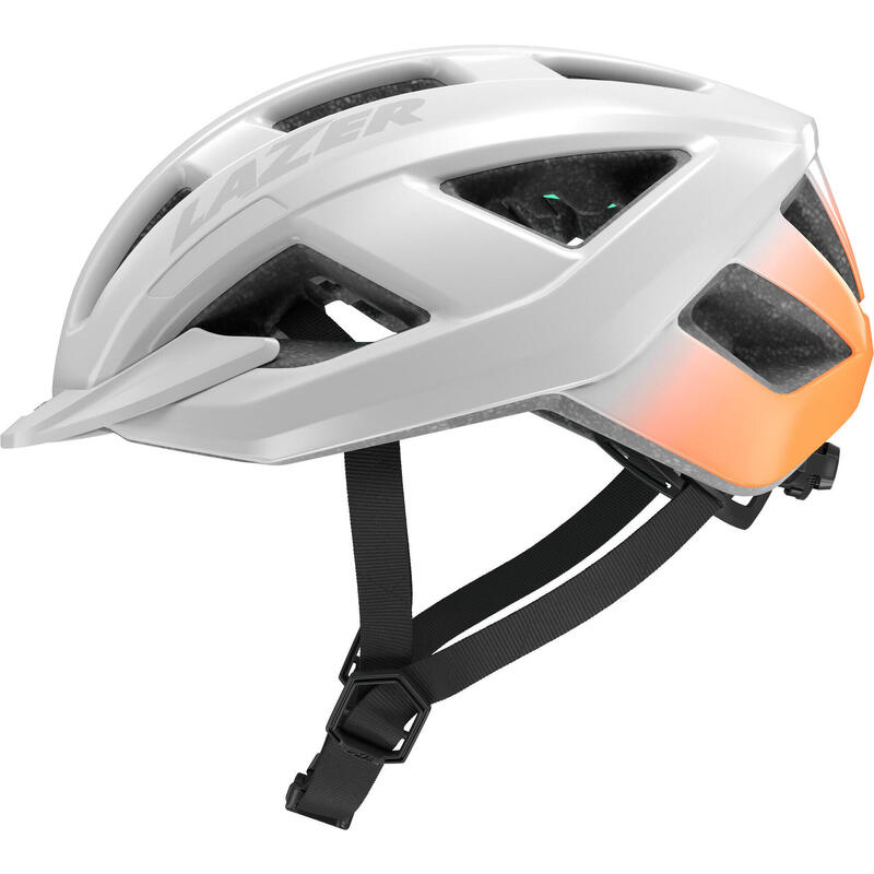 LAZER Fahrradhelm  Cerro KinetiCore, White Flash Orange