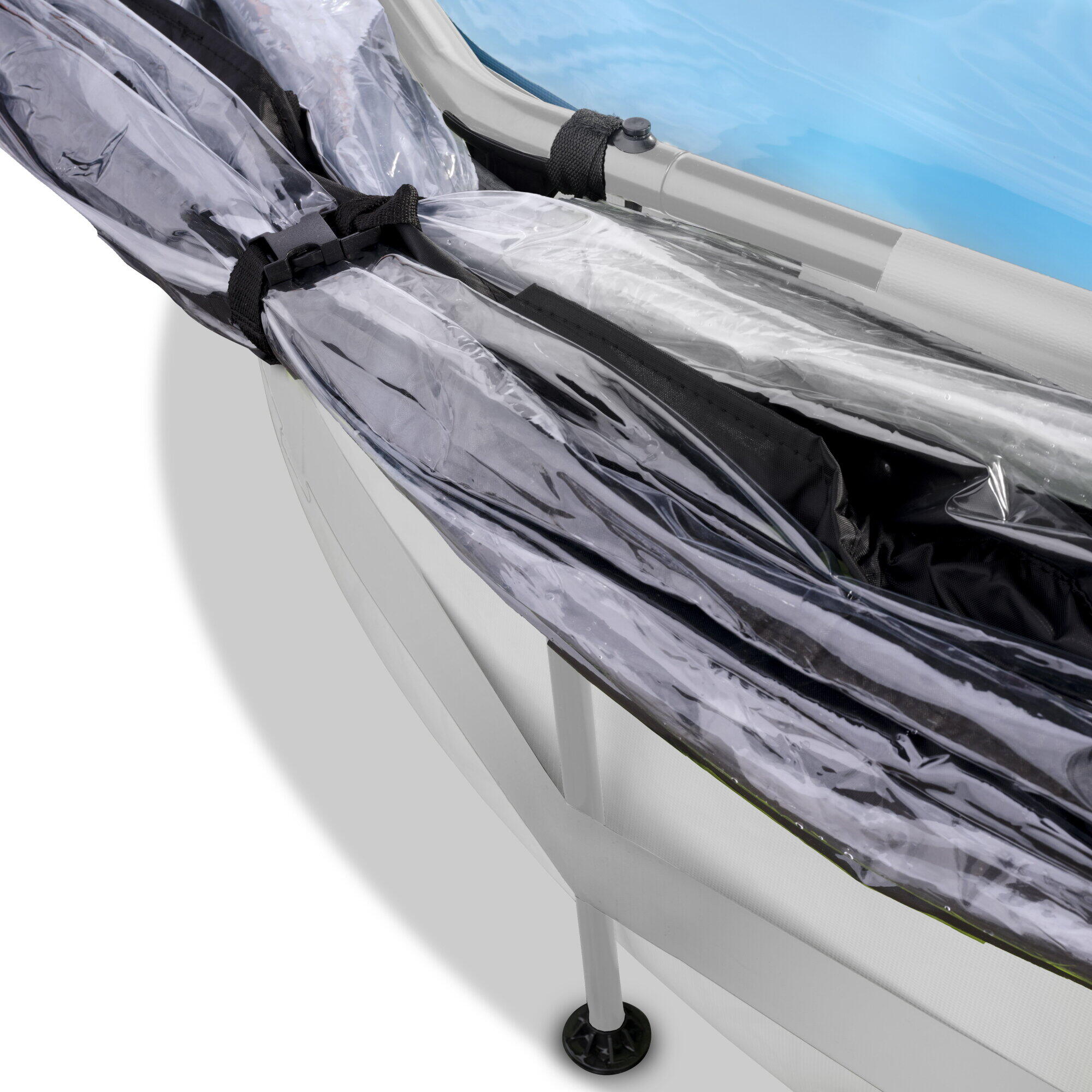 Piscina EXIT Soft Grey ø360x76cm con pompa filtro e copertura - grigio 5/7