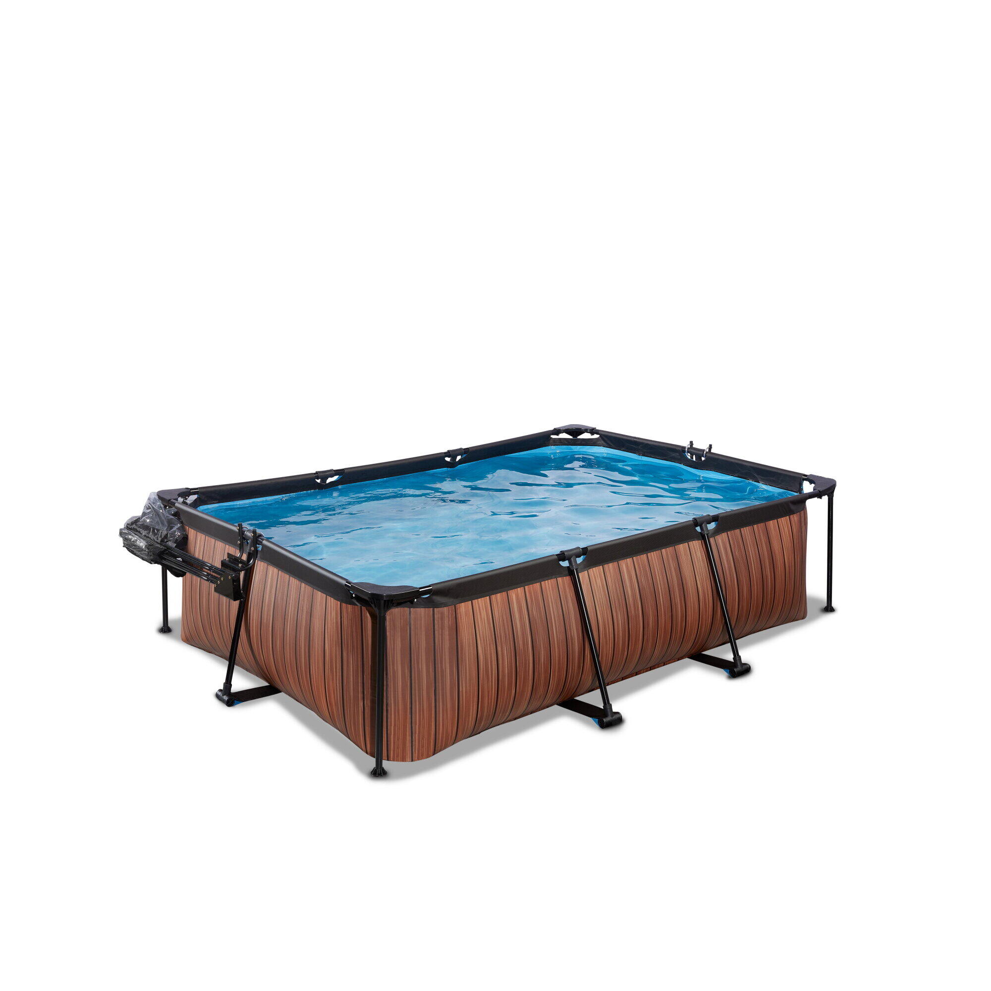 Piscine couverte 220x150x65cm avec pompe filtrante 3/7