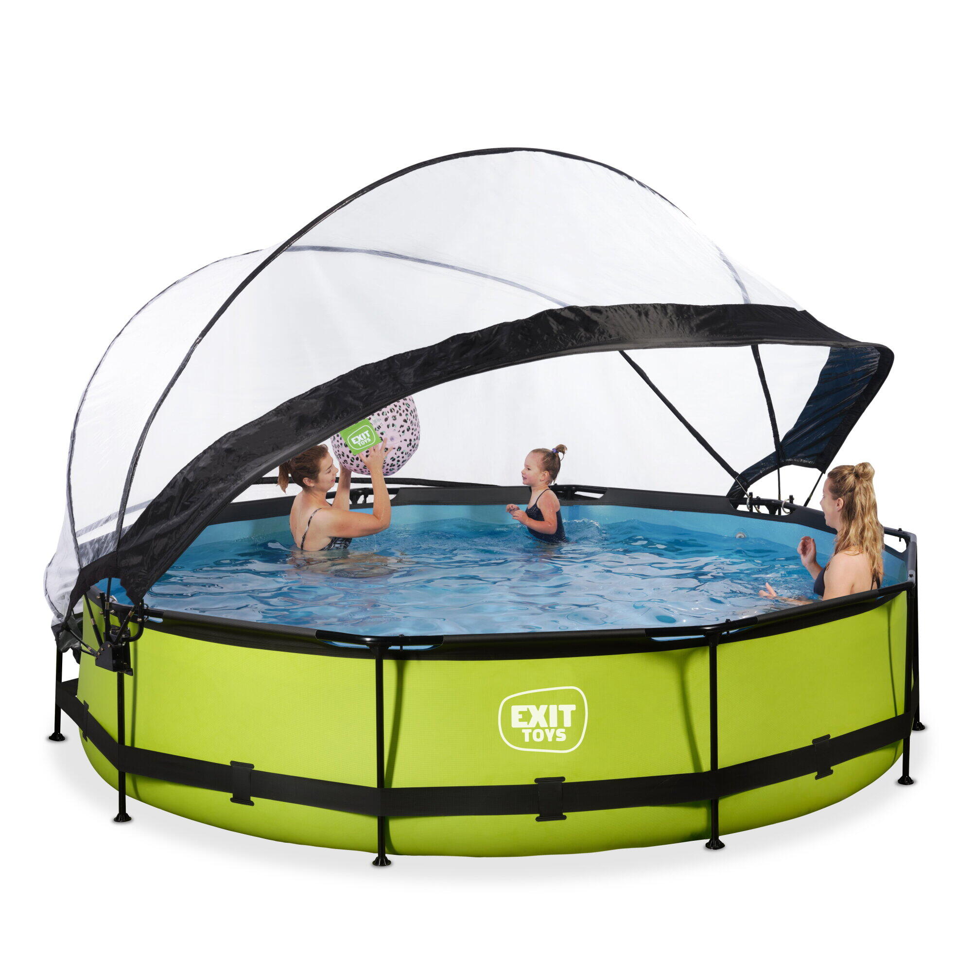 Piscina EXIT Lime ø360x76cm con pompa filtro e copertura - verde 6/7