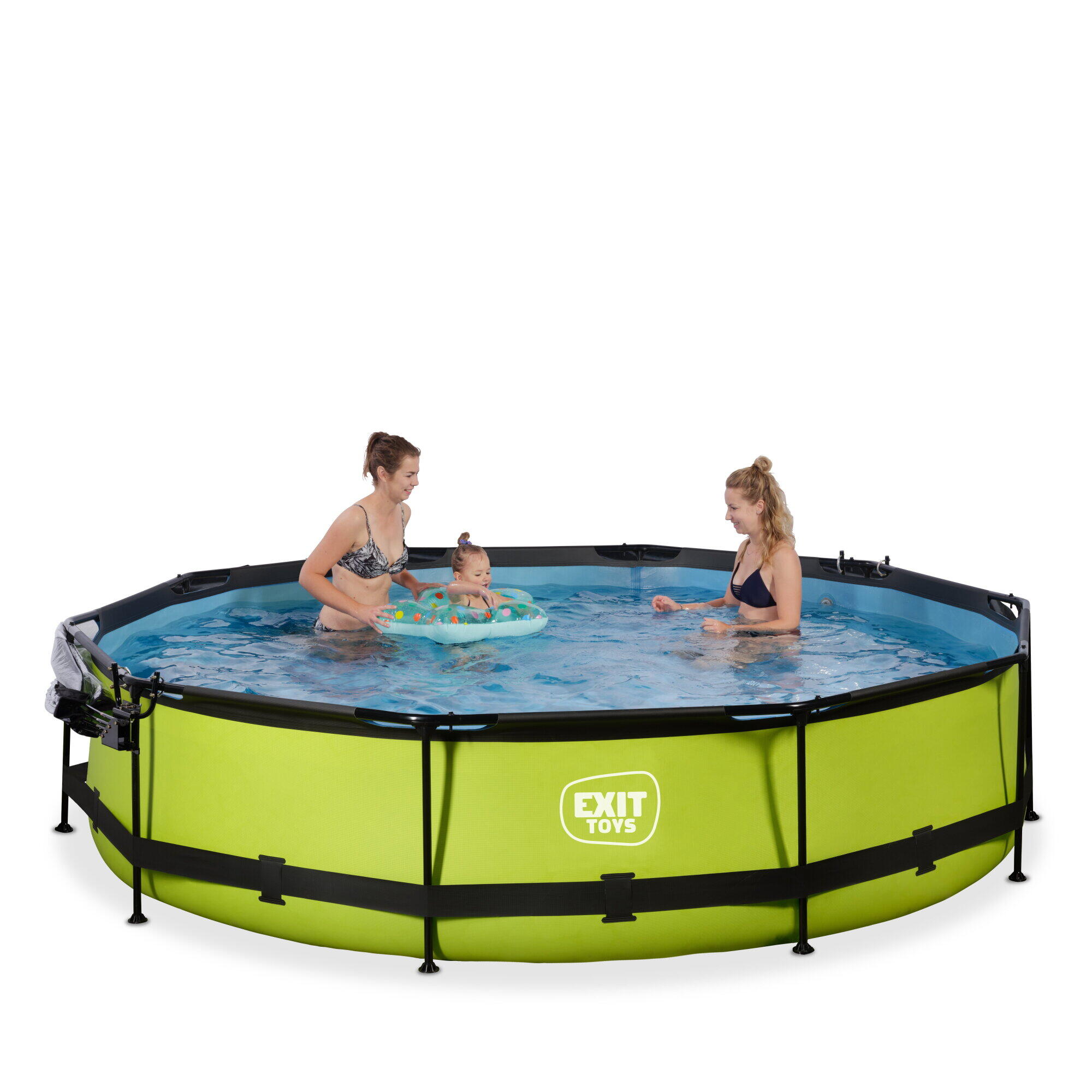 Piscina EXIT Lime ø360x76cm con pompa filtro e copertura - verde 7/7