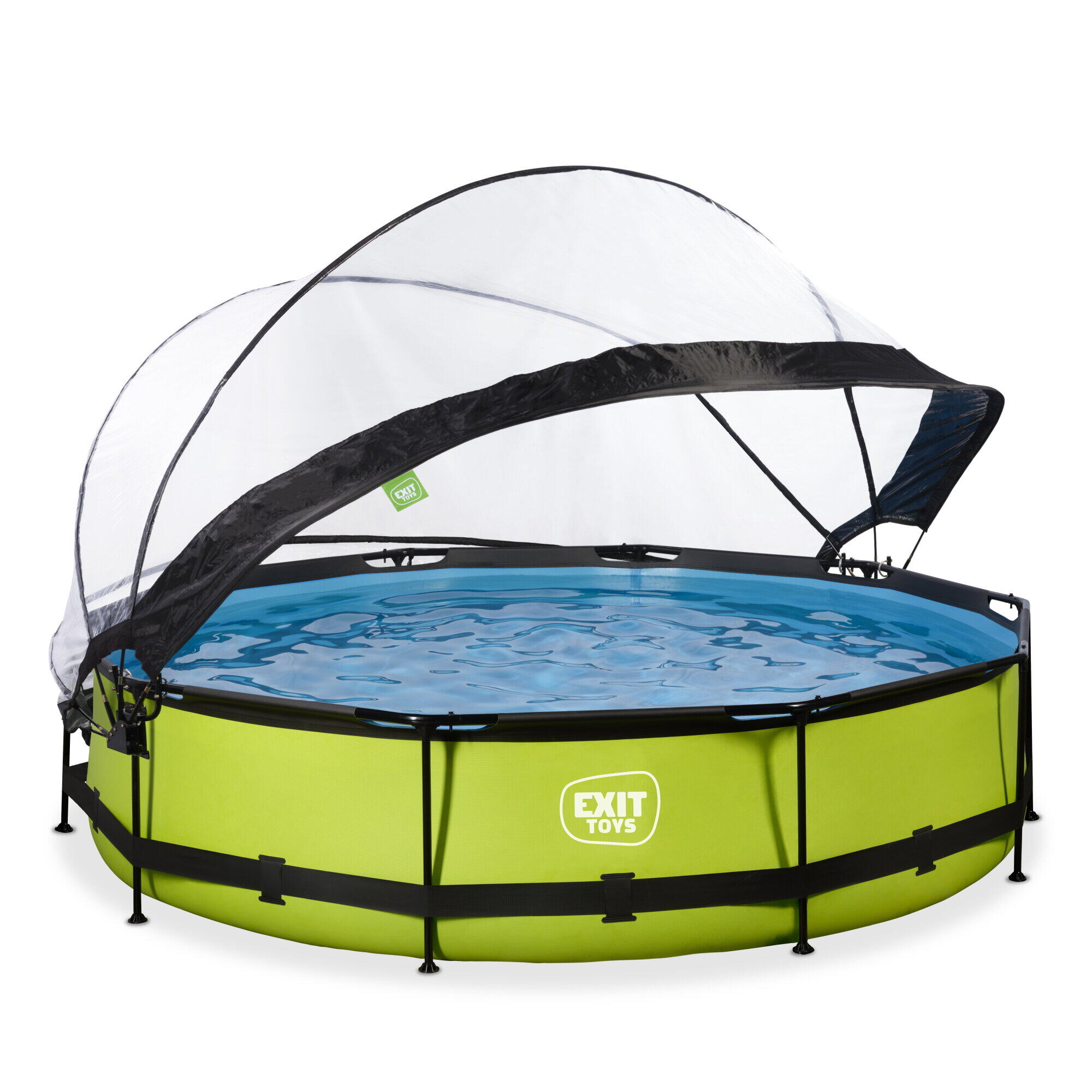 Piscina EXIT Lime ø360x76cm con pompa filtro e copertura - verde 2/7