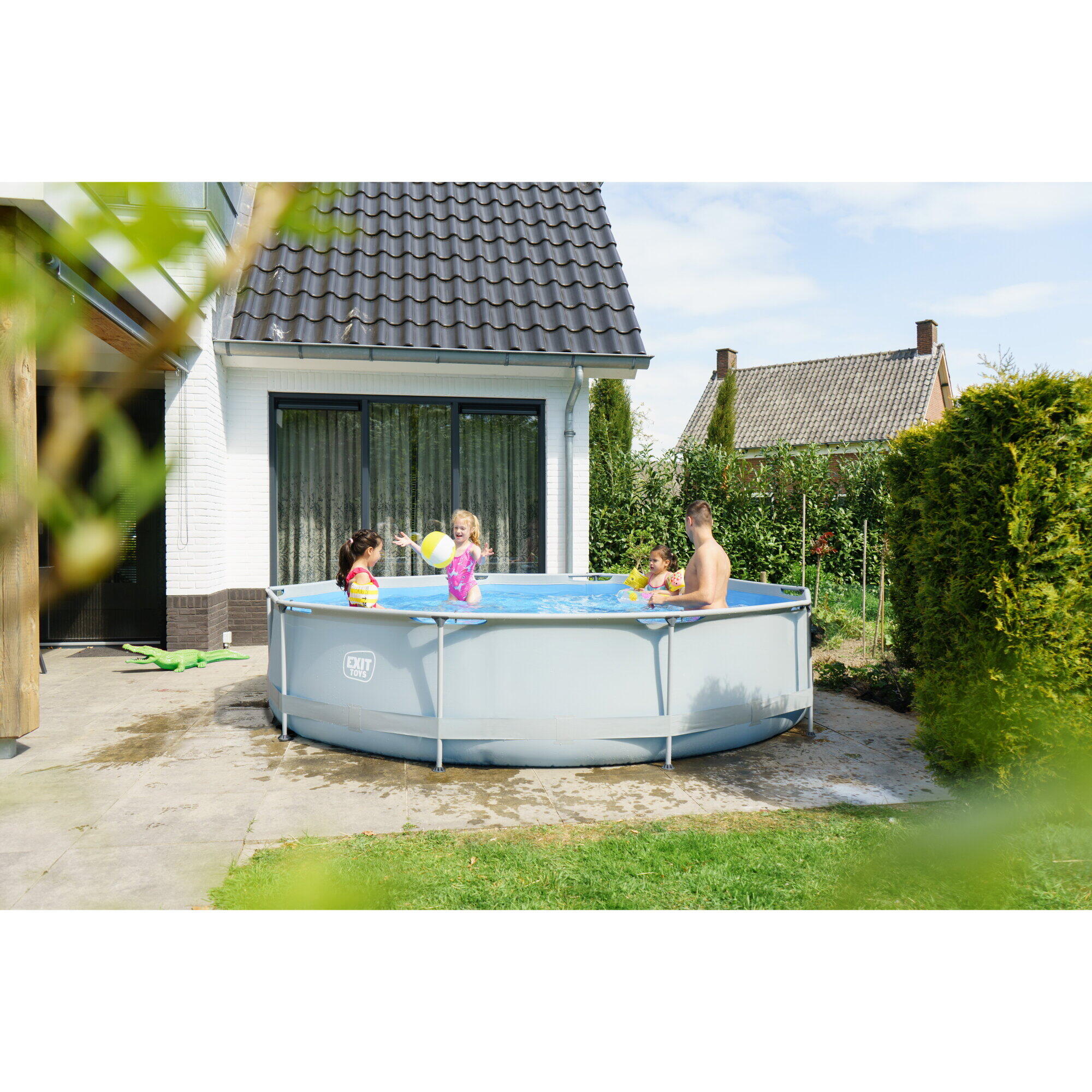 Piscine Wood ø360x76cm avec pompe filtrante 6/7