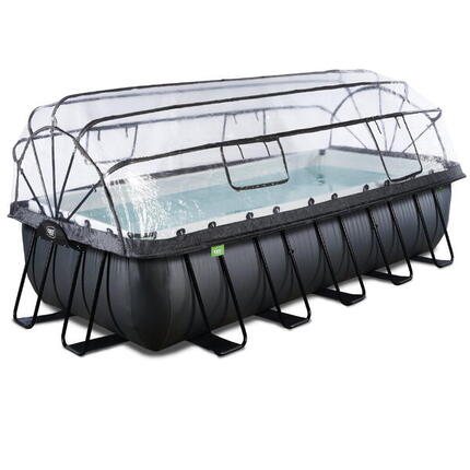 Piscine couverte 540x250x122cm avec pompe filtrante à sable et &agra