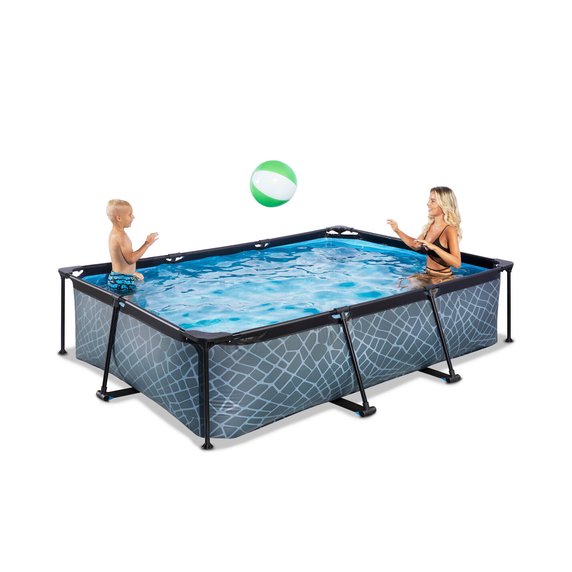Piscine avec pompe filtrante enfant Exit Toys Stone 300 x 200 x 65 cm 6/7