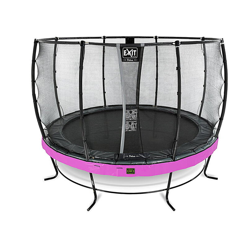 Trampoline EXIT Elegant Premium ø427cm avec filet de sécurité Deluxe - violet