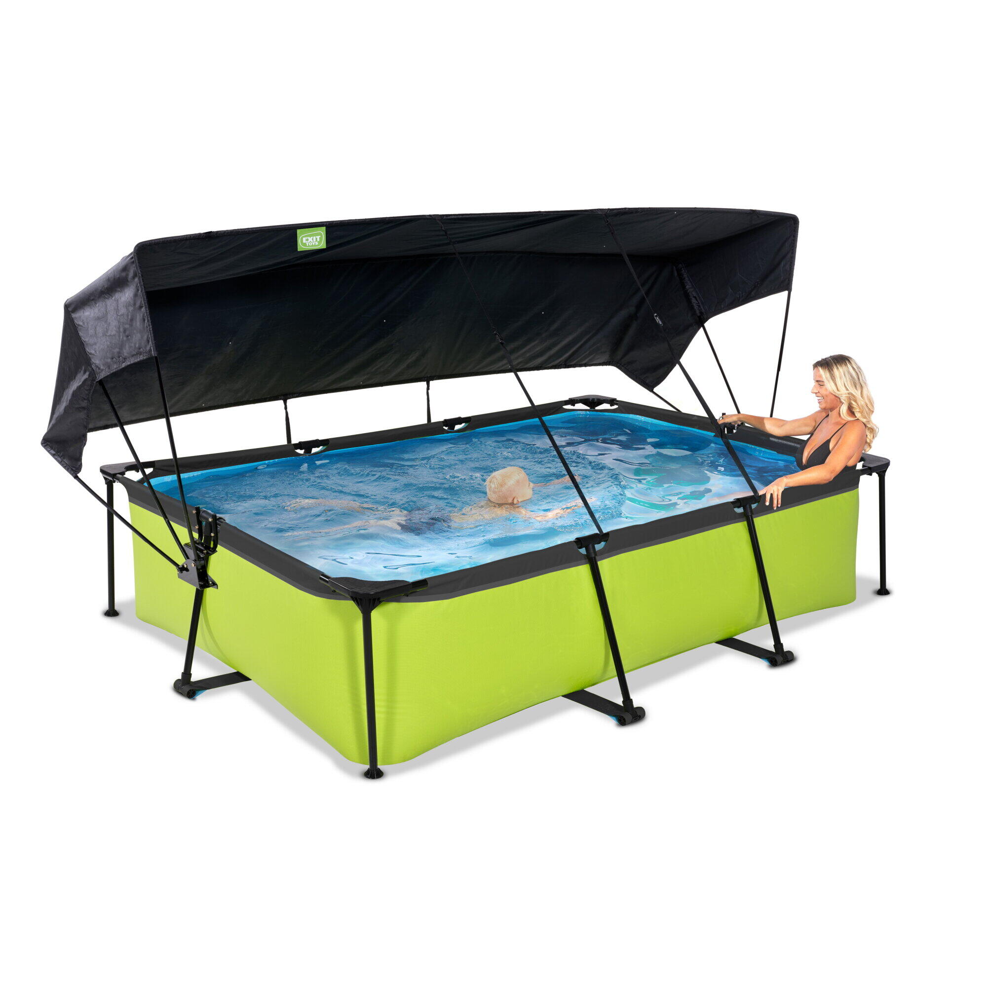 Piscina EXIT Lime 300x200x65cm con pompa filtro e pensilina - verde 7/7