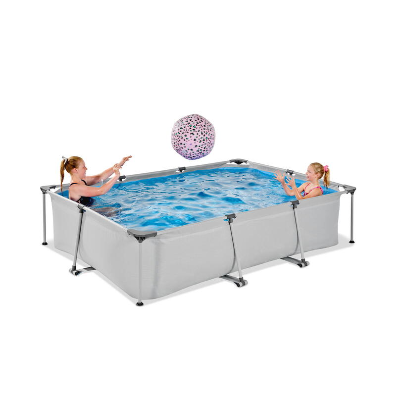 Piscine EXIT Soft Grey 300x200x65cm avec pompe filtrante - gris