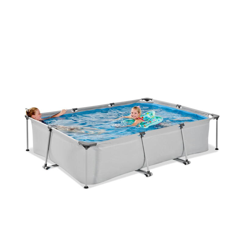 Piscine EXIT Soft Grey 300x200x65cm avec pompe filtrante - gris