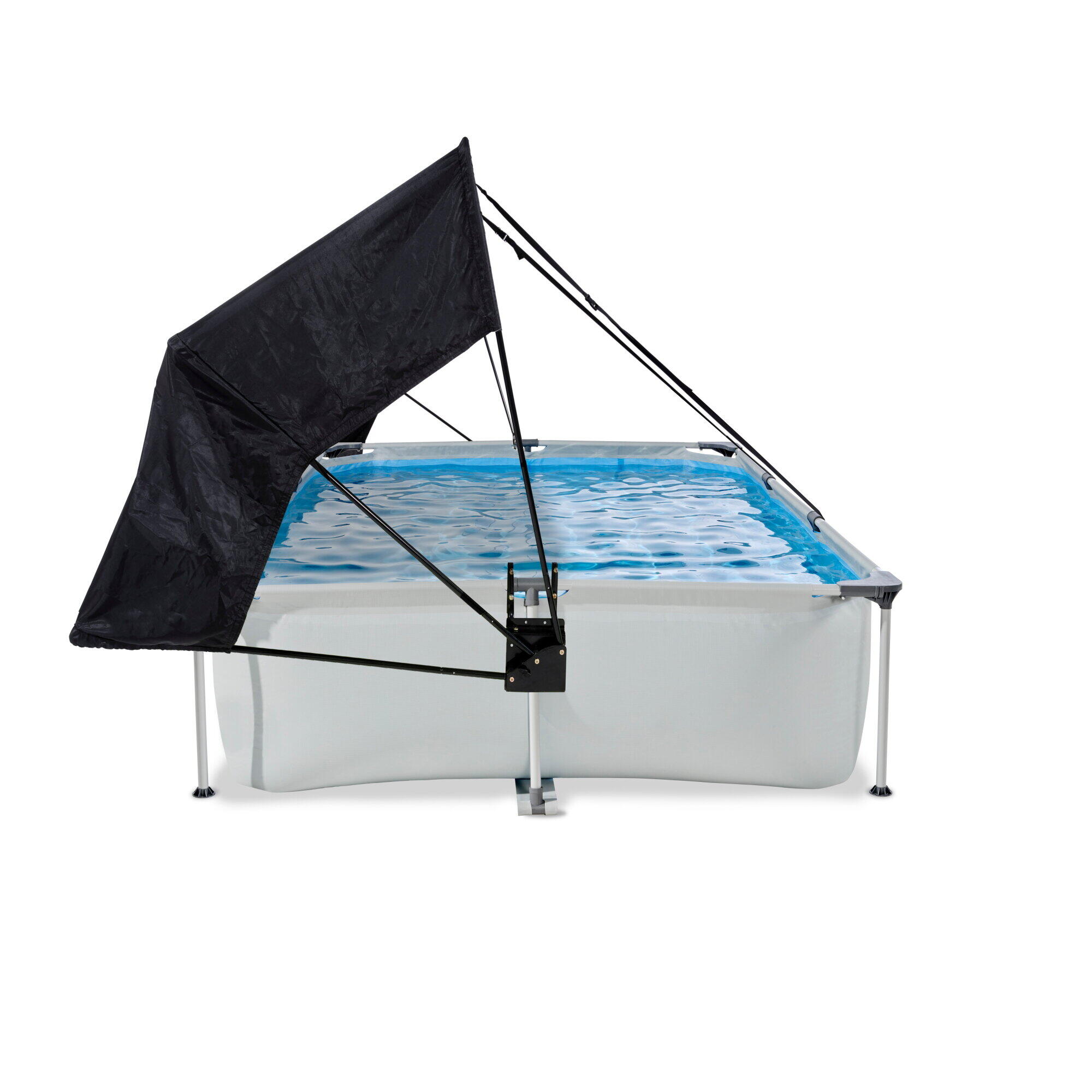 Zwembad 300x200x65cm met schaduwdoek en filterpomp 4/7
