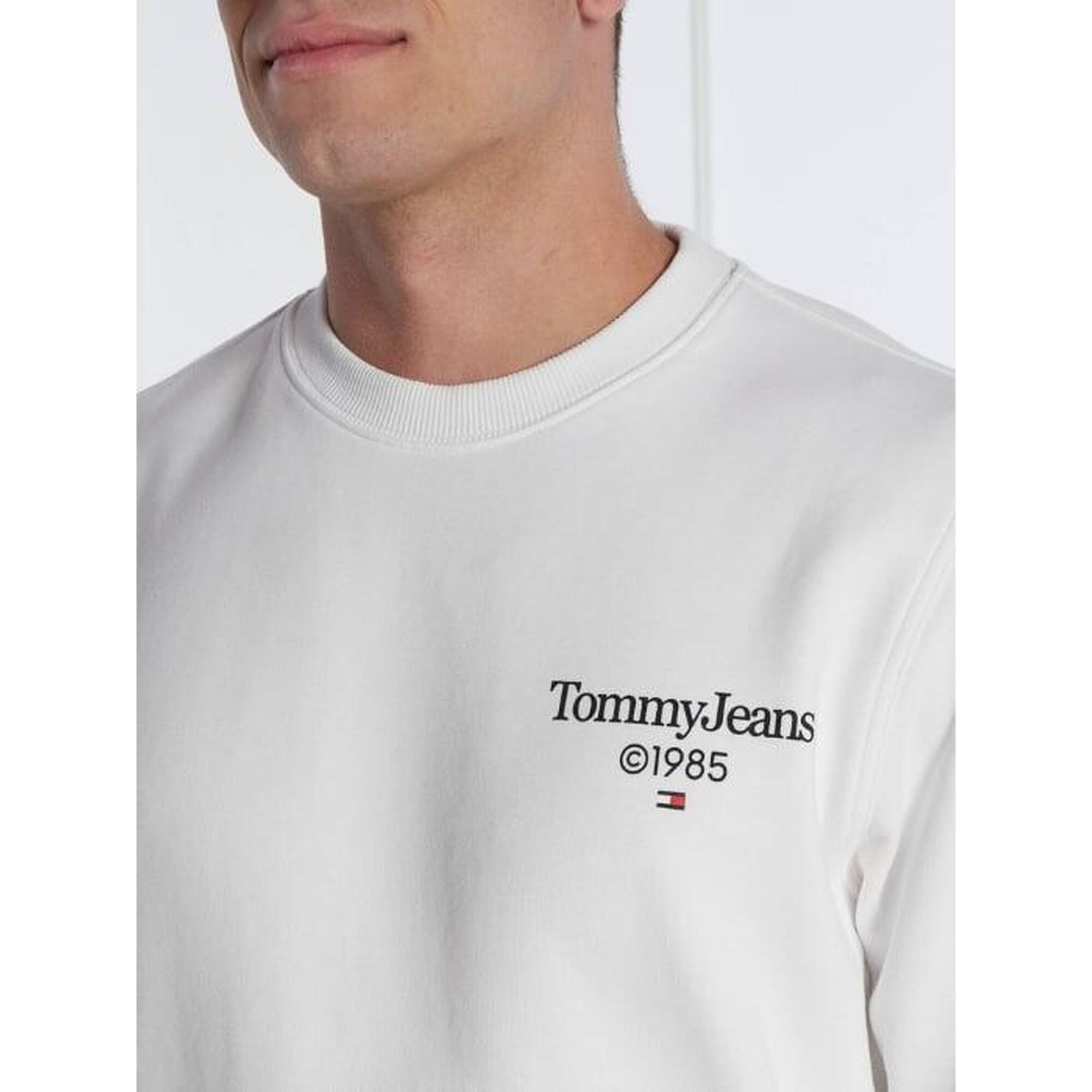 Bluza fara fermoar barbati, TJM REG ENTRY GRAPHIC CREW, DM0DM18609, Alb