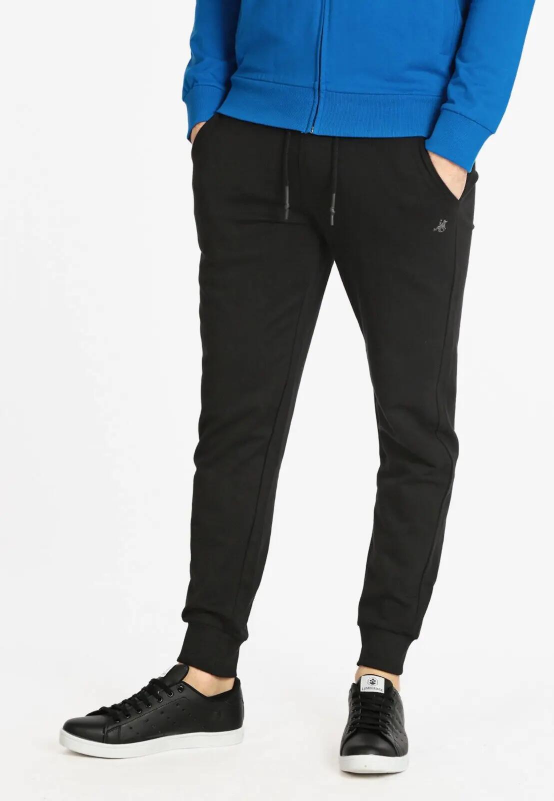 Pantaloni sport cu bata elastica si buzunare oblice, U.S. GRAND POLO 3/6