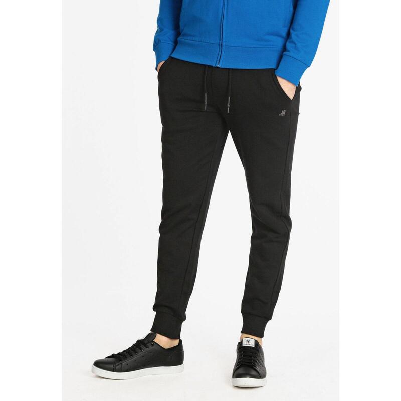 Pantaloni sport cu bata elastica si buzunare oblice, U.S. GRAND POLO