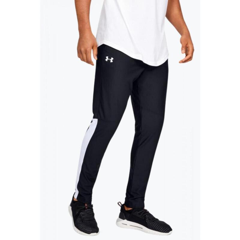 Pantaloni barbati cu bata elastica si logo, Under Armour, Negru, XL