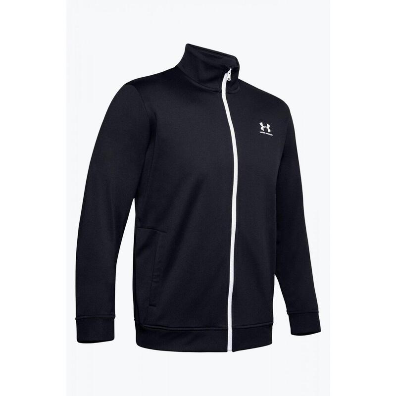 Bluza cu fermoar si logo negru
