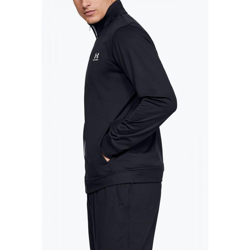 Bluza cu fermoar si logo negru