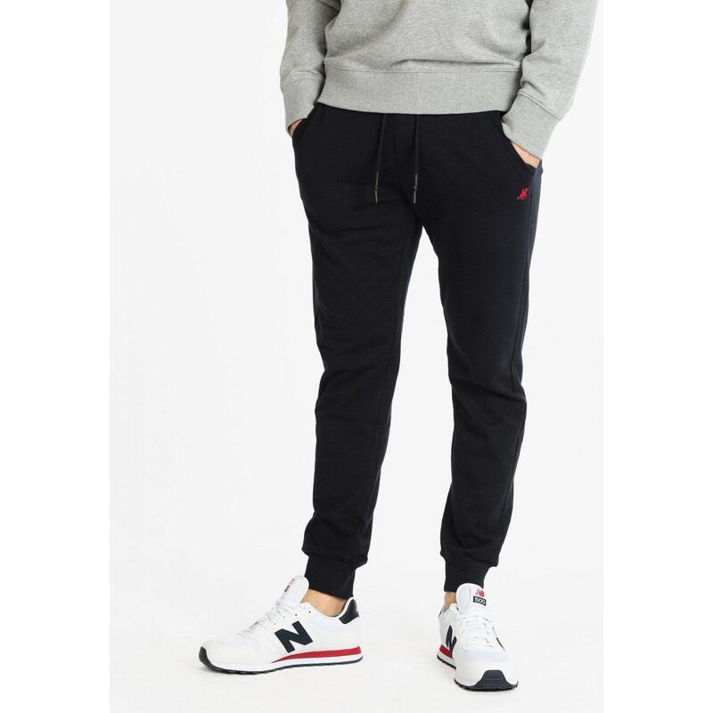 Pantaloni sport cu bata elastica si buzunare oblice, U.S. GRAND POLO