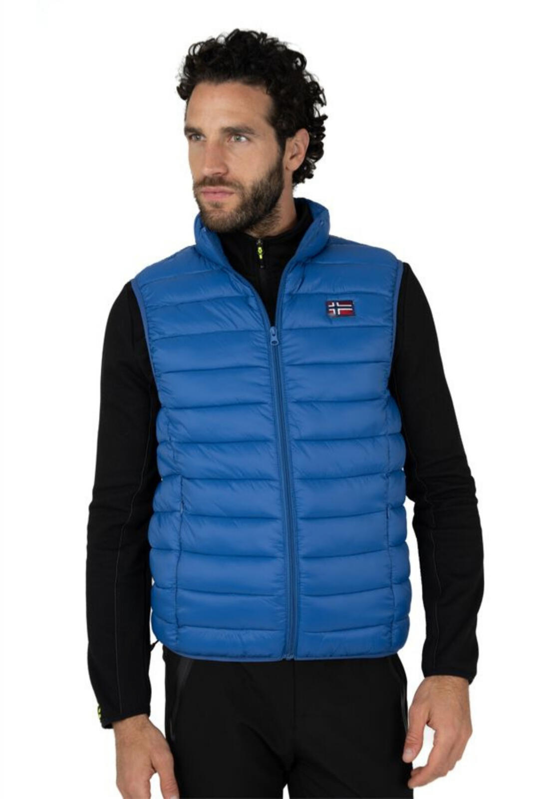 Vesta cu logo si buzunare oblice, Norway, Bleumarin