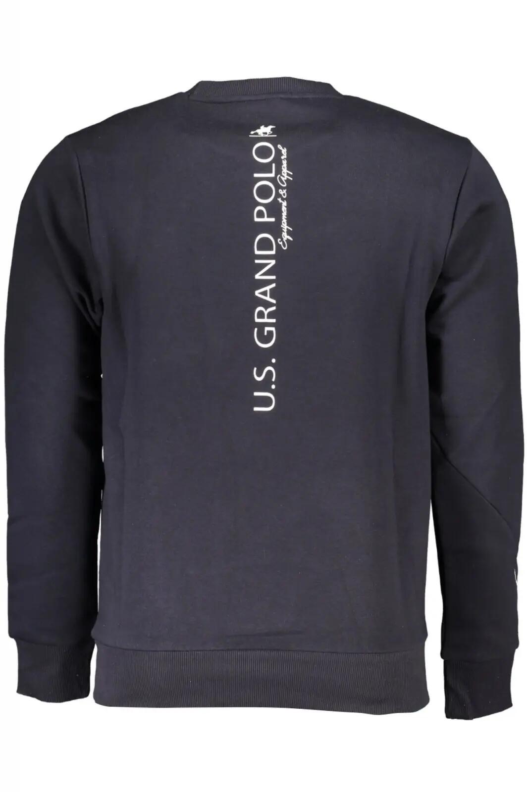 Bluza barbati cu imprimeu cu logo bleumarin 2/4