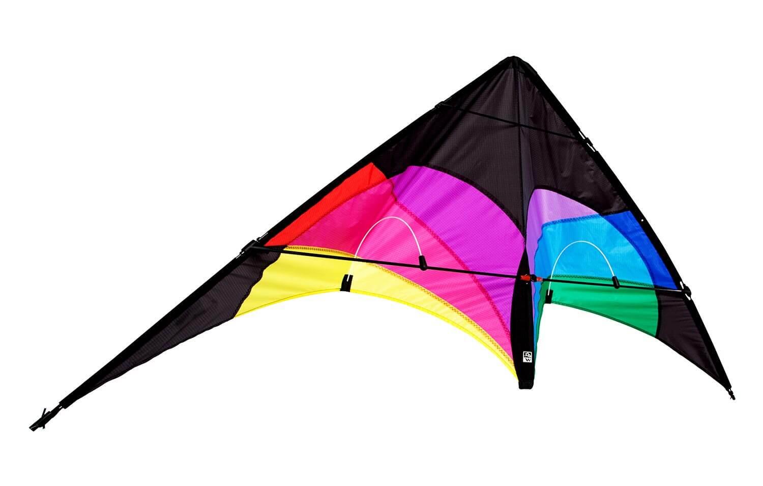 Lenkdrachen Flip (regenbogen) - flugfertig inkl. Schnüre & Lenkschlaufen 4/5