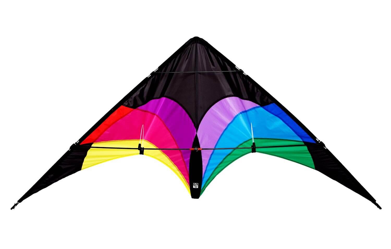 WOLKENSTÜRMER Lenkdrachen Flip (regenbogen) - flugfertig inkl. Schnüre & Lenkschlaufen