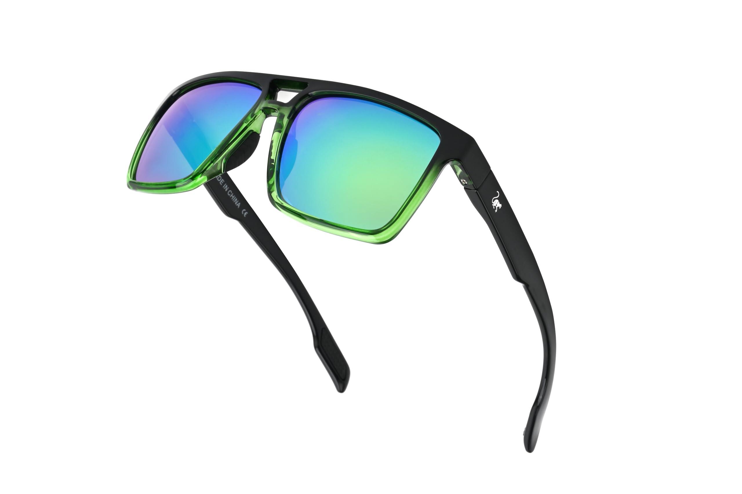 Okulary przeciwsłoneczne unisex – polaryzacyjne / UV400 (zielone) 4/4