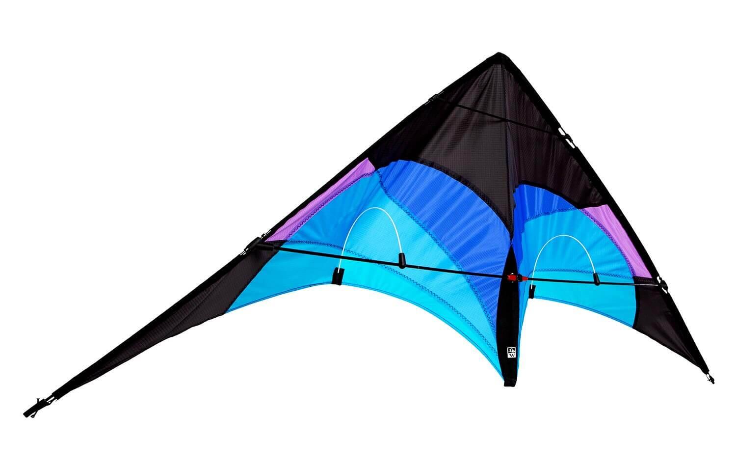 Lenkdrachen Flip (blau) - flugfertig inkl. Schnüre und Lenkschlaufen 4/5