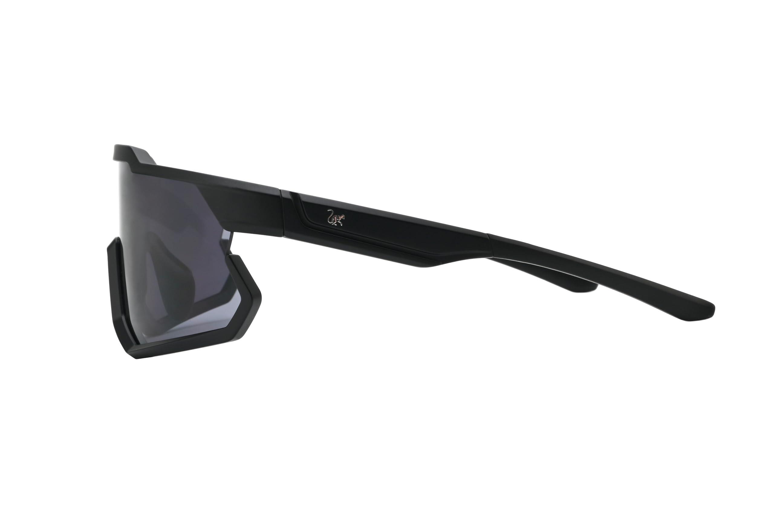 Occhiali da sole sportivi unisex - Protezione TR90 / UV400 (nero) 3/4