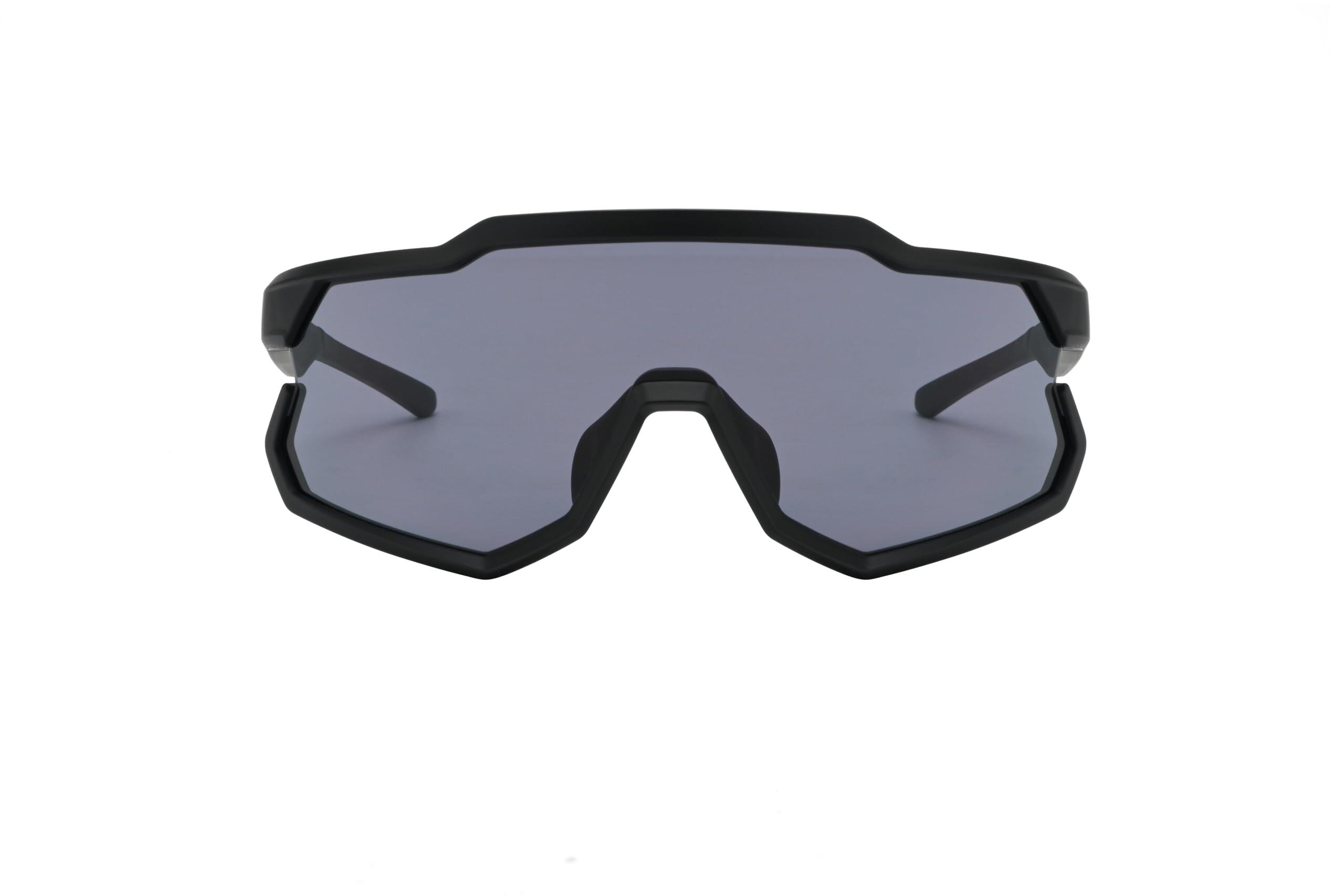 Occhiali da sole sportivi unisex - Protezione TR90 / UV400 (nero) 2/4