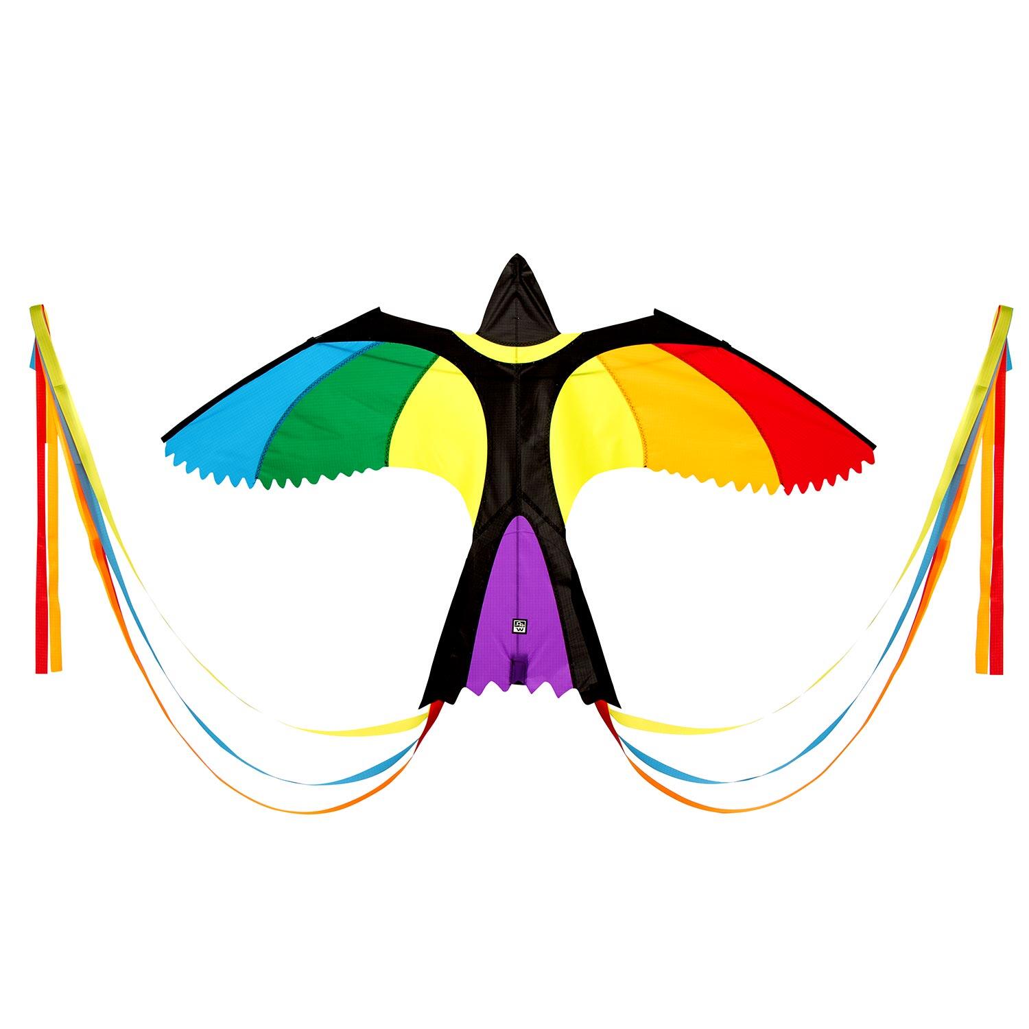 WOLKENSTÜRMER Kinderdrachen Bonny Bird (bunt), Einleinerdrachen - flugfertig inkl. Schnur