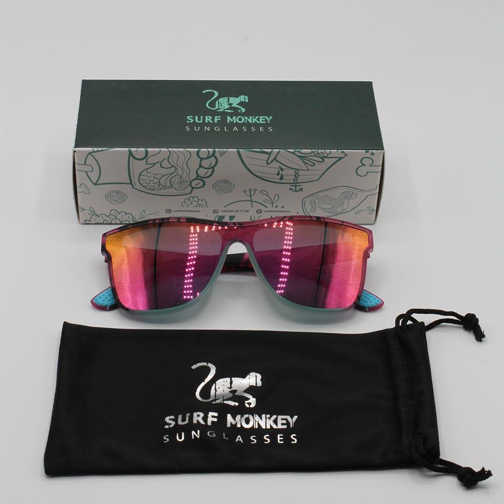 Okulary przeciwsłoneczne Unisex – polaryzacyjne / UV400 / TAC (różowy) 7/7