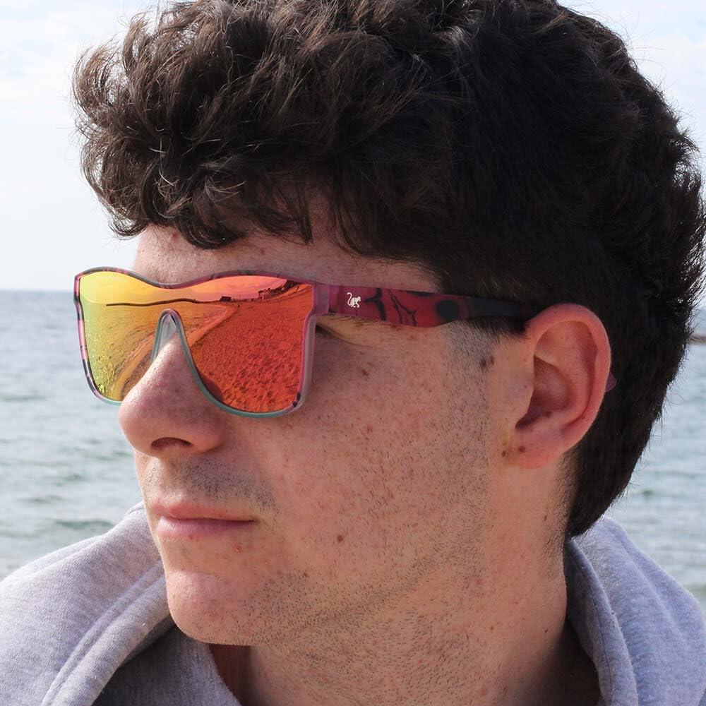 Okulary przeciwsłoneczne Unisex – polaryzacyjne / UV400 / TAC (różowy) 5/7
