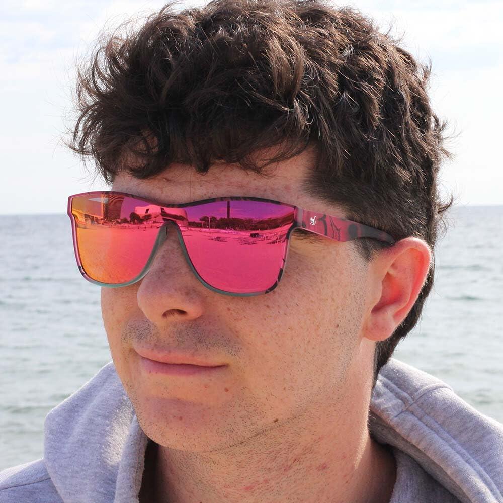 Okulary przeciwsłoneczne Unisex – polaryzacyjne / UV400 / TAC (różowy) 6/7