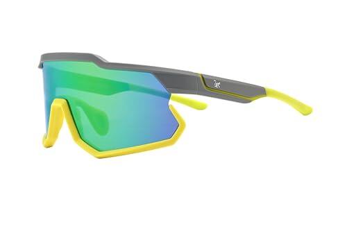 Occhiali da sole sportivi unisex - Protezione TR90 / UV400 (giallo) 5/5
