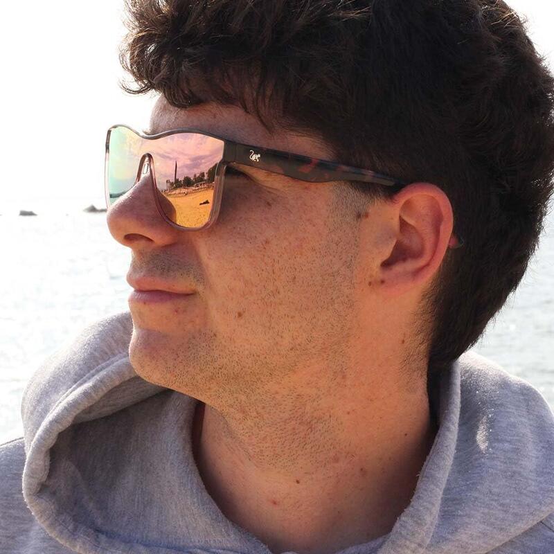 Lunettes de soleil Unisex - Polarisées / UV400 / TAC (doré)