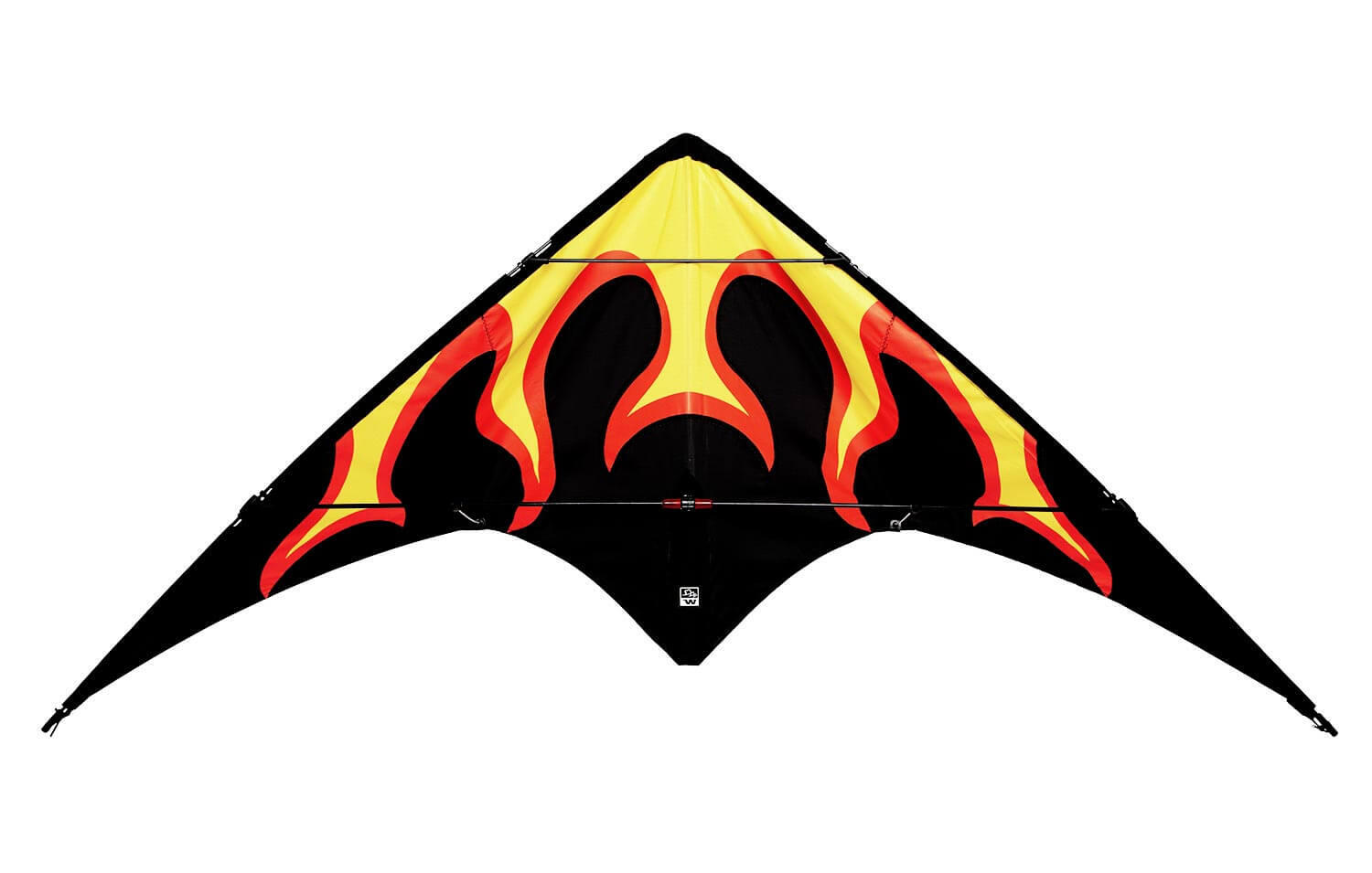 WOLKENSTÜRMER Lenkdrachen Flame, Sportlenkdrachen - flugfertig inkl. Schnüre und Lenkschlaufen