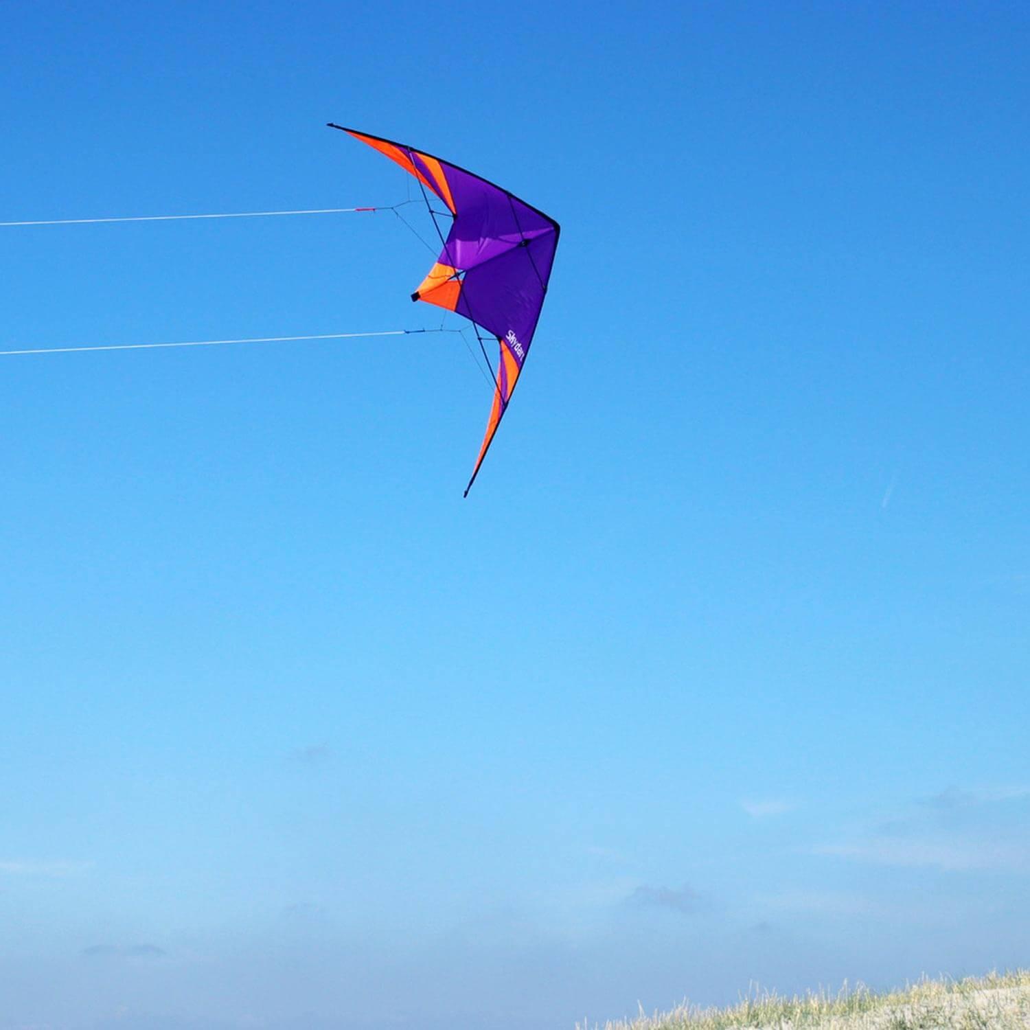 Lenkdrachen Skydart (lila) - flugfertig inkl. Schnüre und Lenkschlaufen 2/7