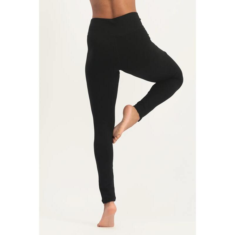 Legging de yoga Bhaktified - taille mi-haute en coton biologique - Noir Onyx