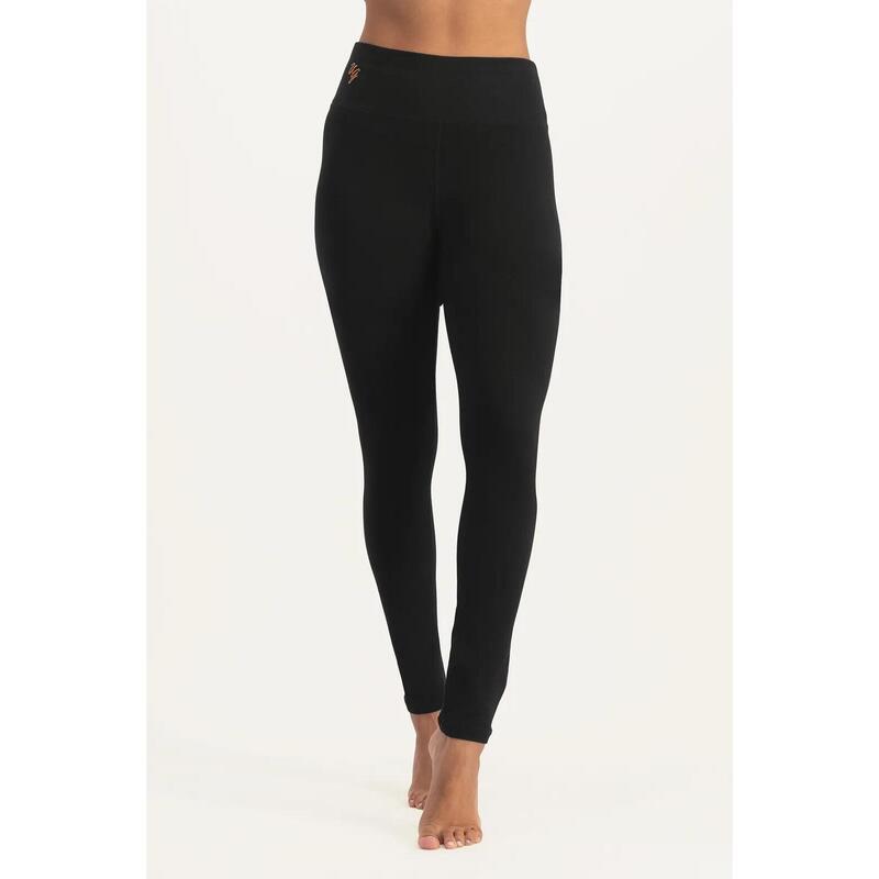 Legging de yoga Bhaktified - taille mi-haute en coton biologique - Noir Onyx