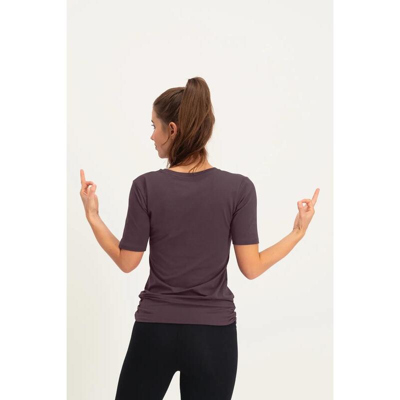 Kami Yoga Tee met heupband - Berry