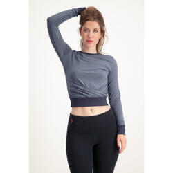 comfortabele Lakshmi Longsleeve Crop Top - Grijs