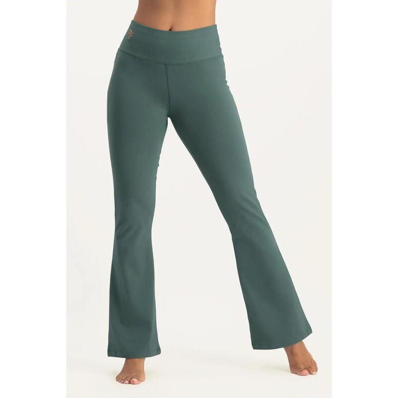 Pantalon de yoga Anandafied avec jambes évasées sur les hanches - Forêt