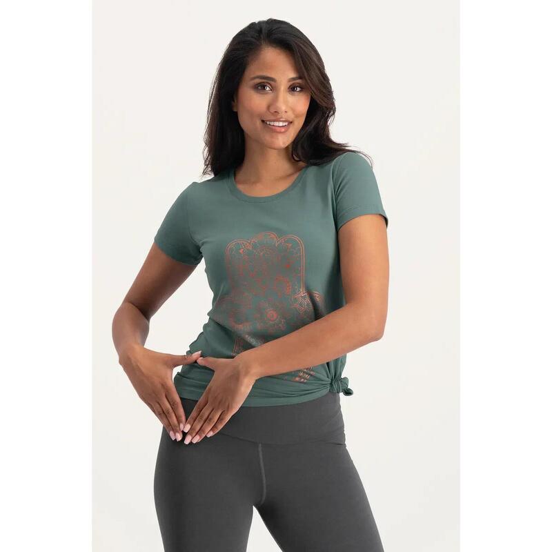 Hamsa Core Yoga Tee - Forest