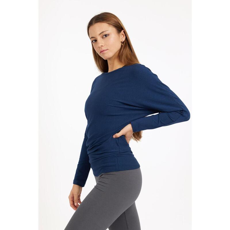 Loosefit batwing Budhi Longsleeve Yoga Shirt - Midnight